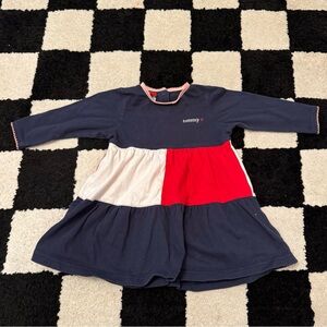 Vintage Tommy Hilfiger Navy and Red Color Block Dress